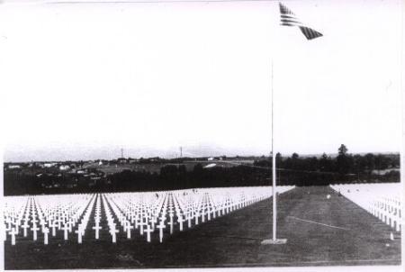 American Cemetery at Ardennes, Belgium when sister visits grave site.